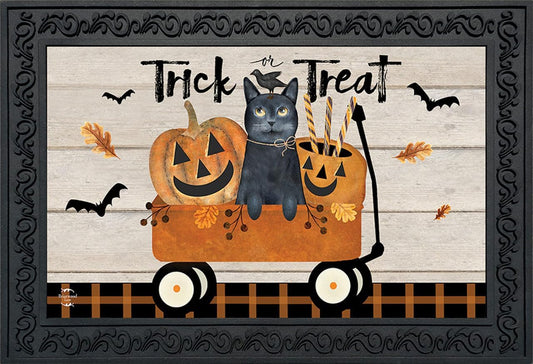 Briarwood Lane Trick Or Treat Wagon Halloween Doormat
