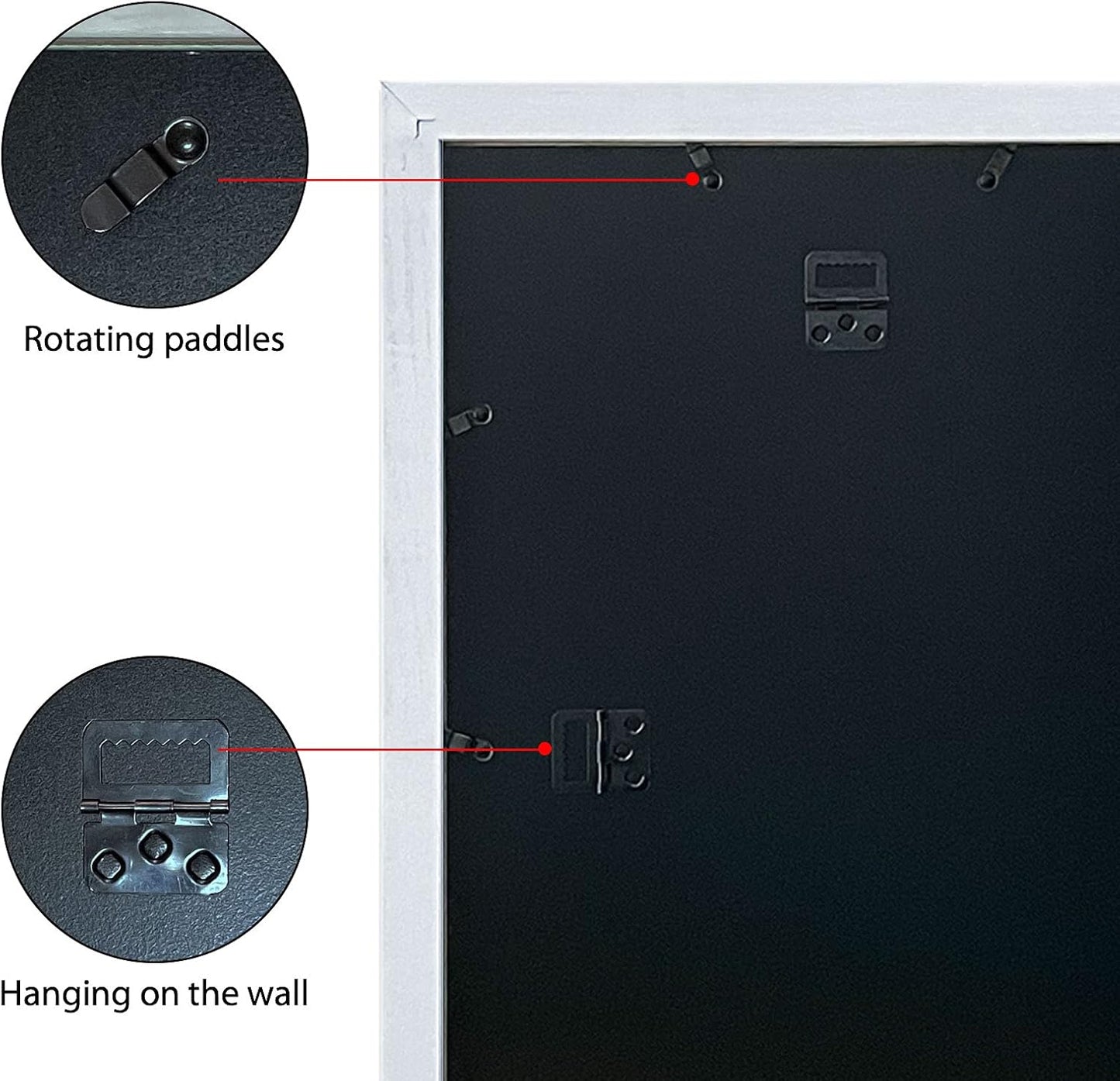 VCK Poster Frames 20x30 White 3 Pack, Solid Wood Picture Frames for Wall Mounting Hanging Art and Puzzle Frame