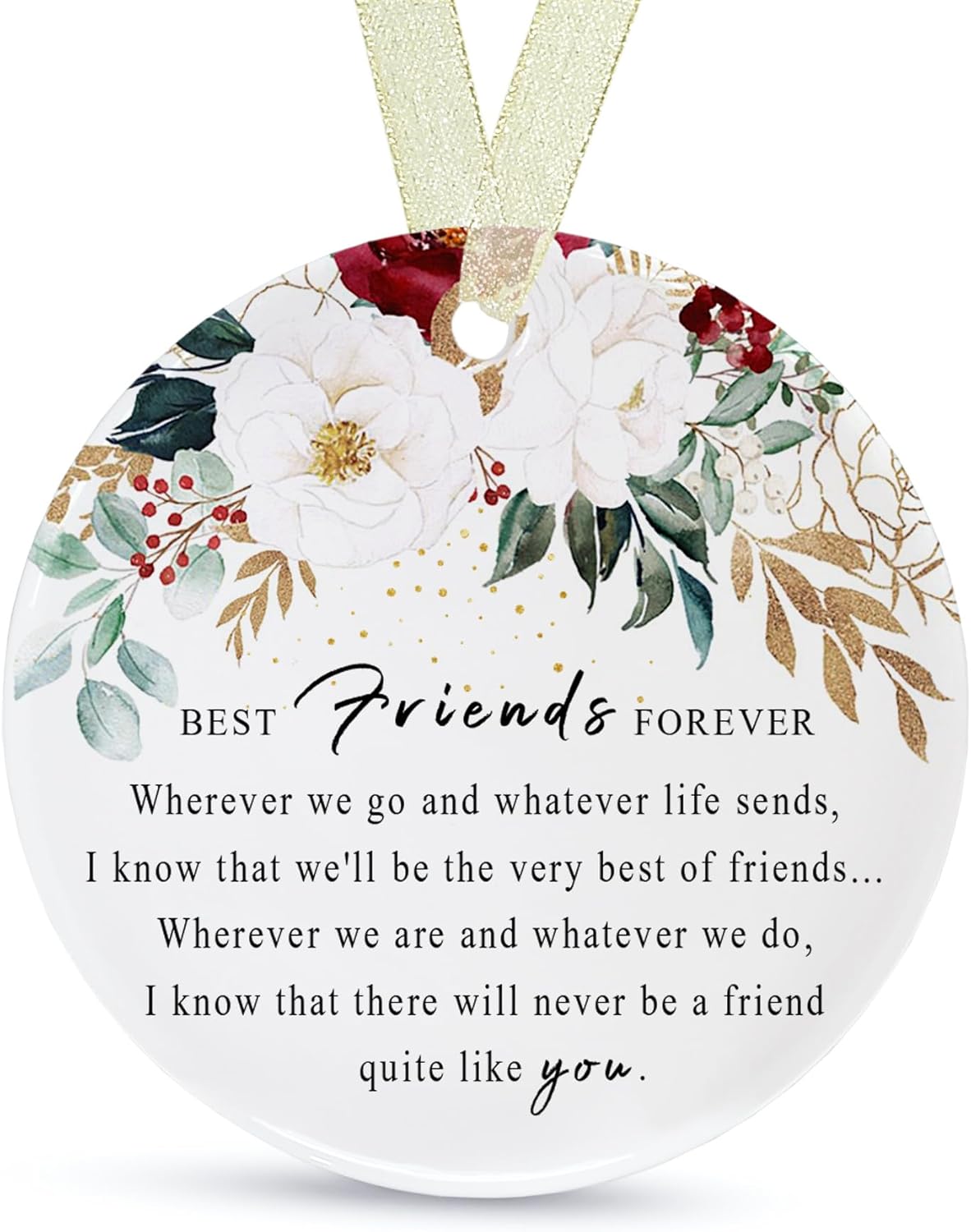 Friend Ornaments 2025 Best Friend Ornament Christmas Ornament Friendship Besties Forever Ornament Friends Tree 2.9"