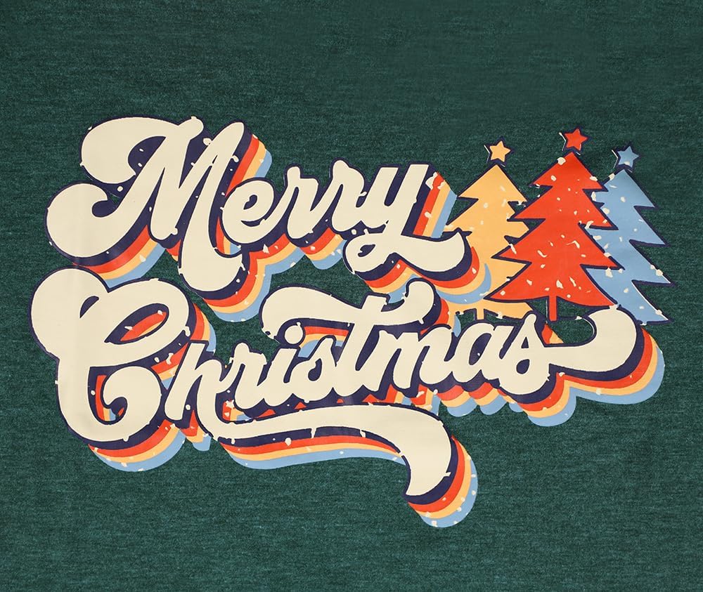 Tobrief Women's Long Sleeve V-Neck Shirts Fall Graphic Tees Loose Casual T-Shirt