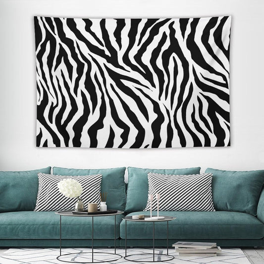 HZOHNAGO Zebra Print Tapestry Nature Wild Animals Black and White Stripe Printed Wall Tapestry Painting Wall Hanging for Bedroom Living Room Dorm 90" W x 60" H