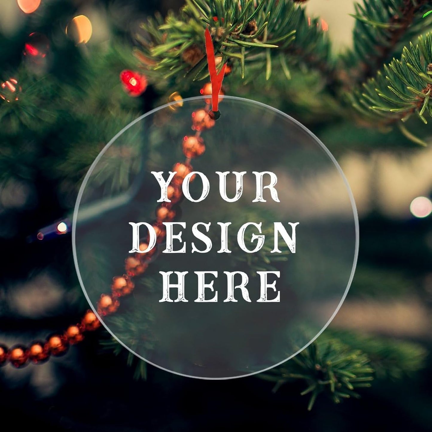 Personalized Christmas Ornaments - Custom Picture & Text Ornaments for Christmas 2024, Baby's 1st Christmas Ornament with Picture for Xmas Tree Custom Gifts for Family, Mom, Dad, Friend (Acrylic)