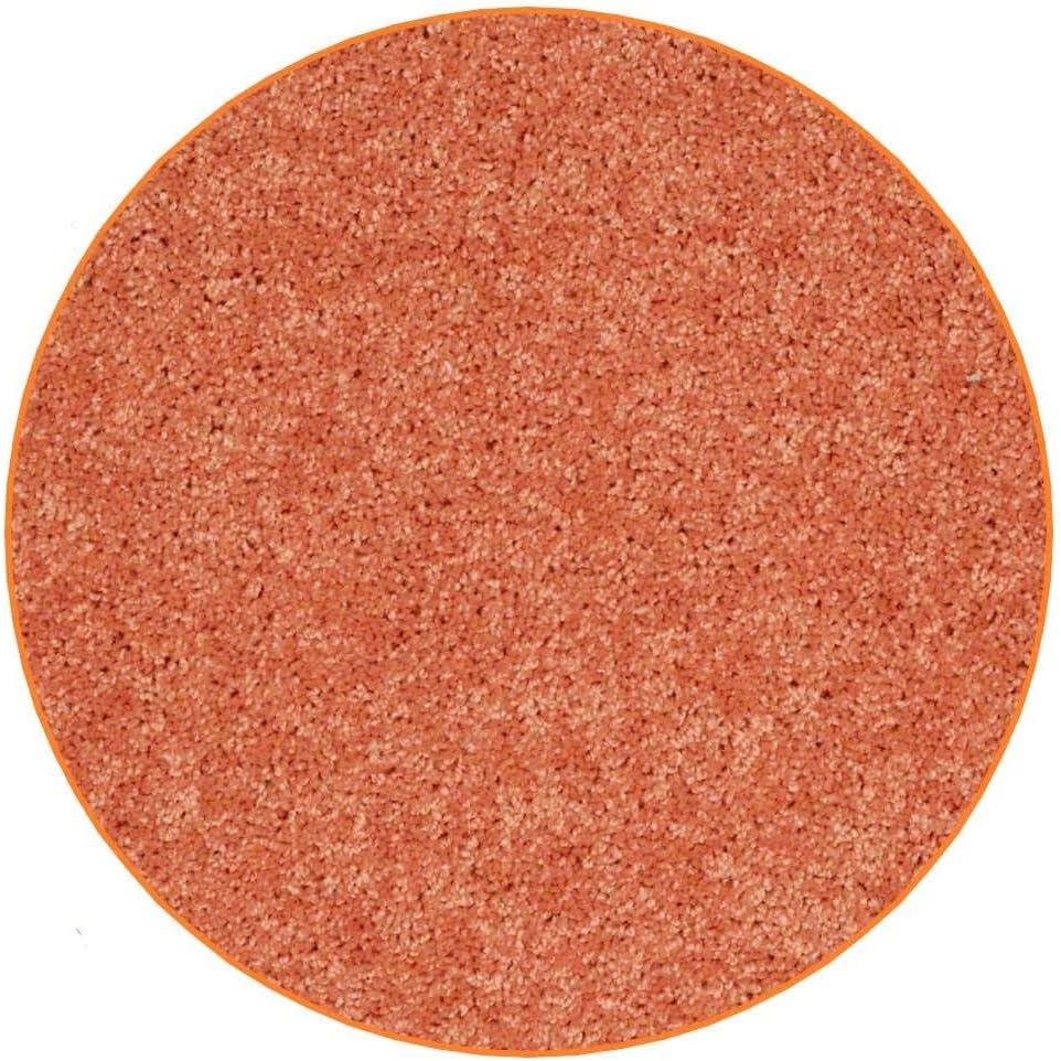 KOECKRITZ Soft and Colorful Kids Classroom Area Rugs (Passes Flammability Pill Test) Many Sizes and Bright Colors to Select from (6' Round, Tangerine)