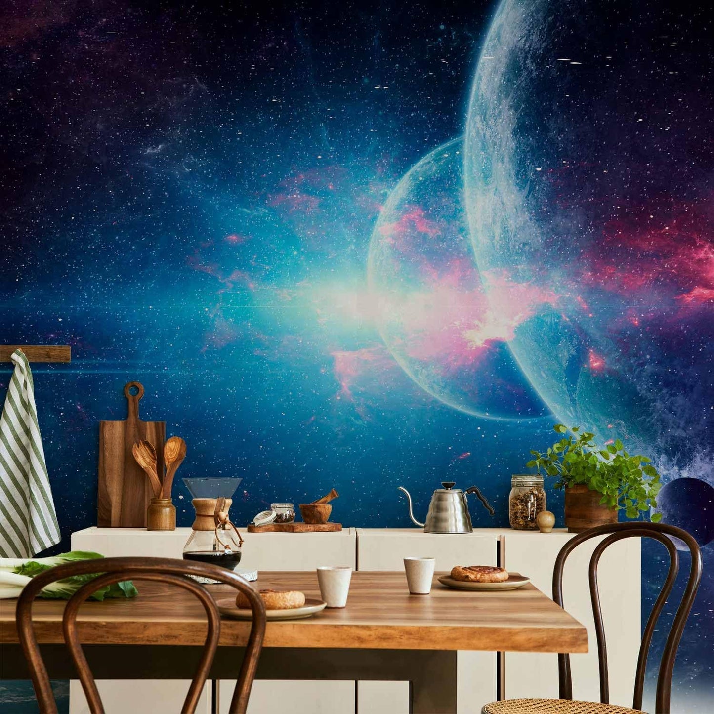 artgeist Premium Wall Mural Cosmos Galaxy 118x83 in - Non-Woven Wallpaper Fleece Wall Decor Photo Print Picture Image Design Stars Solar System Universe Space b-C-10047-a-a