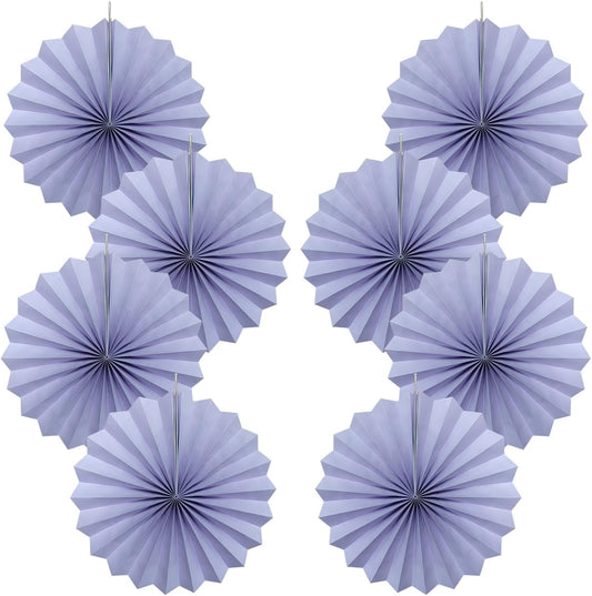 Purple Birthday Decorations,DIY Purple Paper Fans Hanging Decoration ,Party Decorations for Adults 12in,Little Mermaid Party Decor,Baby Shower Decorations 30 Color DIY Set (Light Purple)