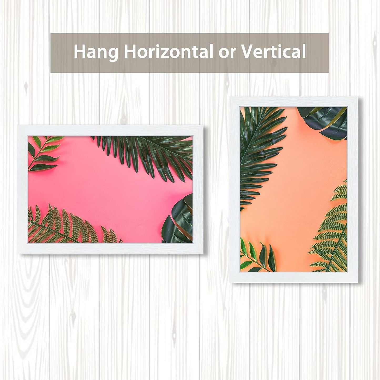 VCK 24x36 Inch Solid Wood Poster Frames with Wall Mounting Hanging Picture Frame White 3 Pack