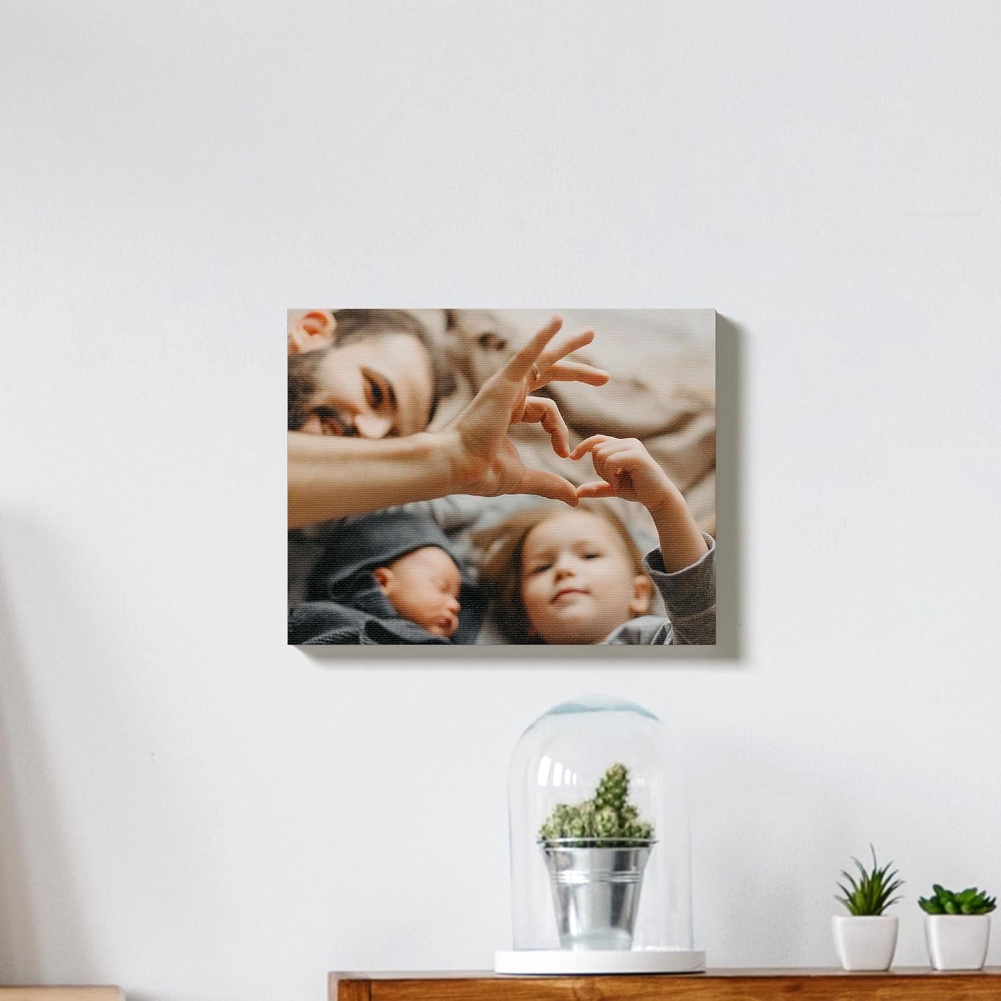 Custom Canvas Prints with Your Photos – Personalized Picture To Canvas Wall Art, Perfect for Home Decor, Gifts & Keepsakes, Ready to Hang (8" L x 8" W x .75”D, Classic Black)
