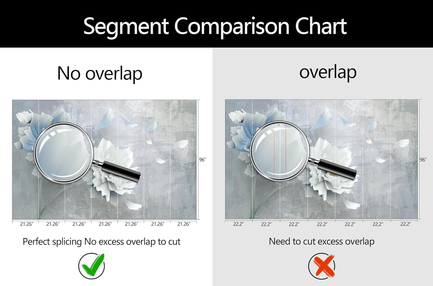 WFBHUA-Blue Floral Wallpaper Mural Modern Peony Flower Wallpaper Large 3D Art Living Room Bedroom Bathroom Wall Mural Decor (Not Peel and Stick)