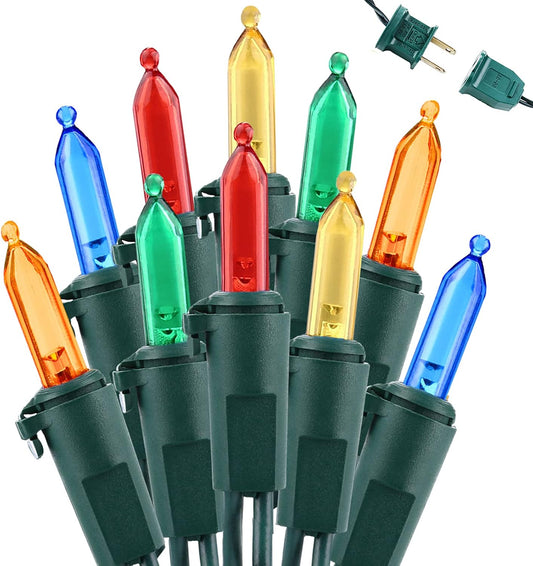 Brizled Multicolor Christmas Lights, 33ft 100 LED Christmas Lights, 120V UL Certified Connectable Xmas Tree Light Colored Mini Light for Indoor Outdoor Xmas Party Home Patio Garden and Holiday Decor