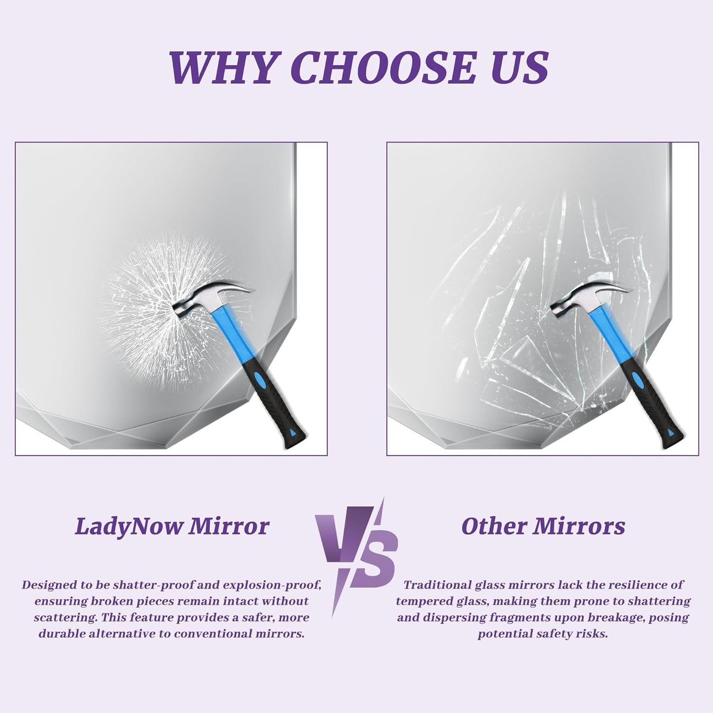 Bathroom Mirror for Wall, 24" x 48" Oval Mirror, Bathroom Vanity Mirror, Beveled Edge Frameless Wall Mount Vanity Mirrors, Wall Mirrors Decorative, Irregular Beveled Edge Mirror