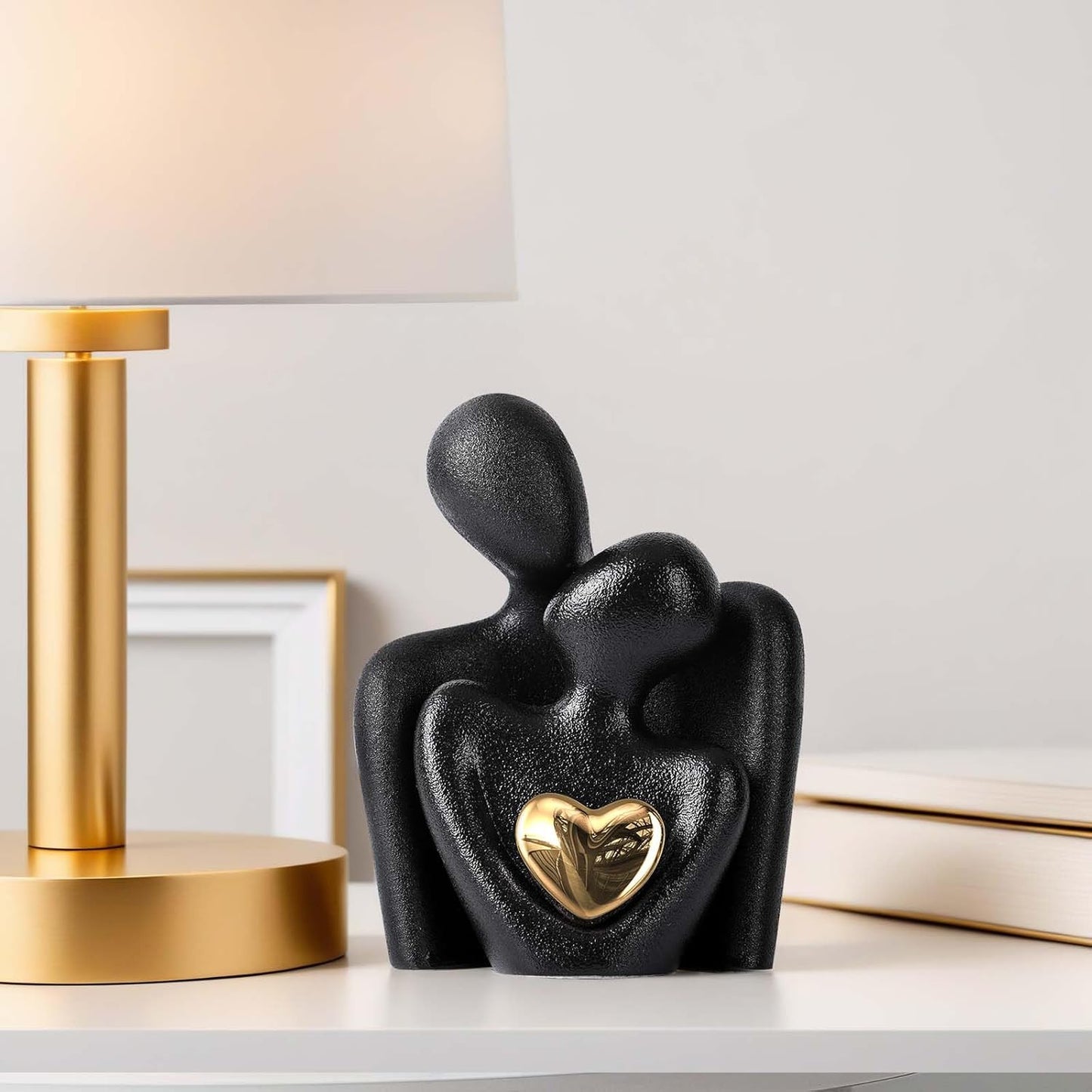 XMGZQ Mini Couple Statue Tv Stand Decor Items for Living Room Home Decor,Bedroom Decor for Couples Sculpture for Anniversary Wedding,Love Gifts for Couples 2025,Knick Knacks for Shelves