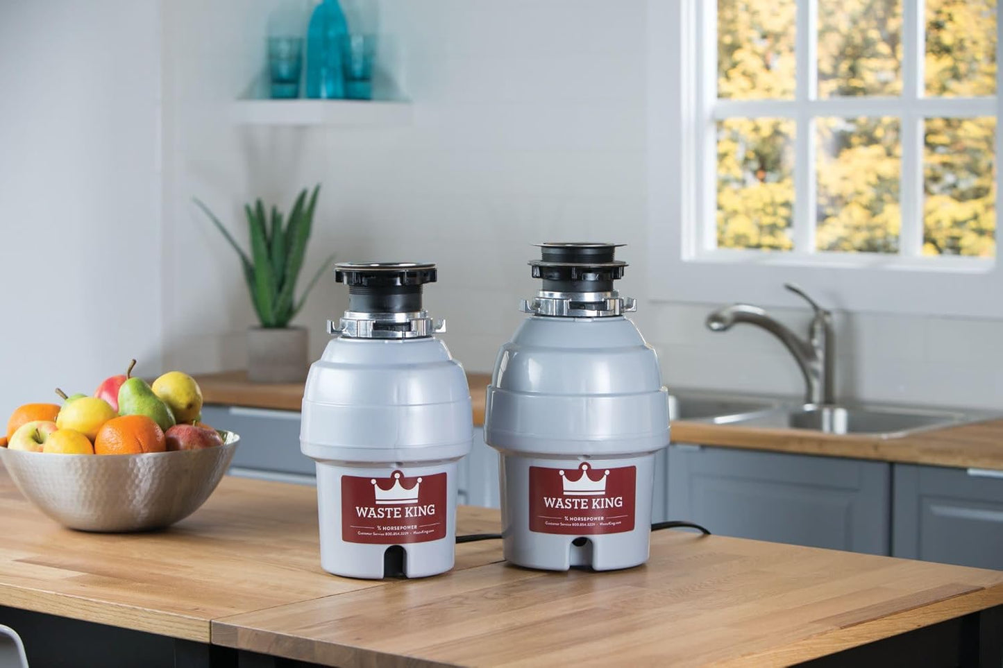 Waste King Garbage Disposal for Kitchen Sink with Power Cord, Food Waste Disposer, L-3200