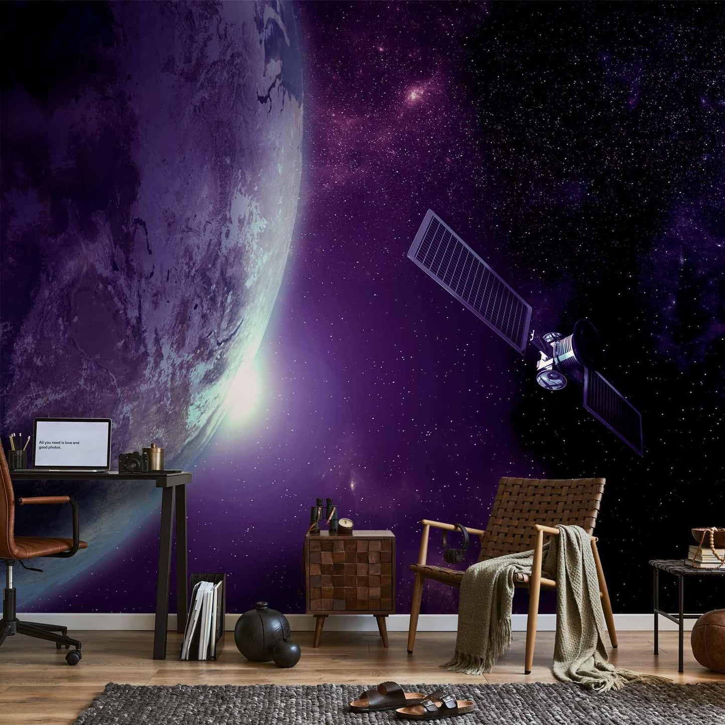 artgeist Wall Mural Cosmos Galaxy 154x110 in - Peel and Stick Self-Adhesive Wallpaper Removable Large Sticker Foil Wall Decor Print Picture Image Design n-B-0007-a-d