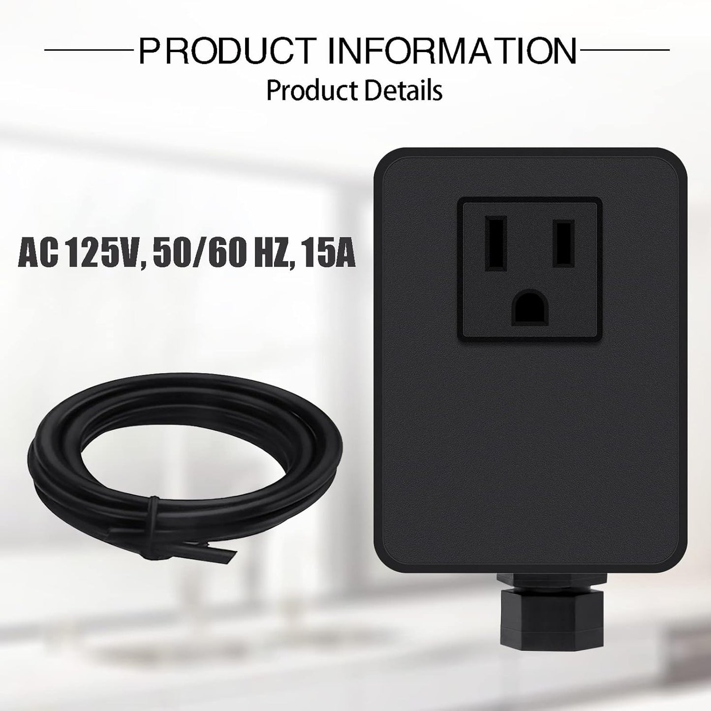 SinkTop Air Switch Kit (Long Full Brass Button) for Garbage Disposal, Cordless Matte Black