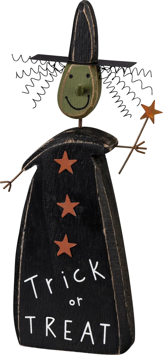 Primitives by Kathy Halloween Tricky Witch Chunky Sitter