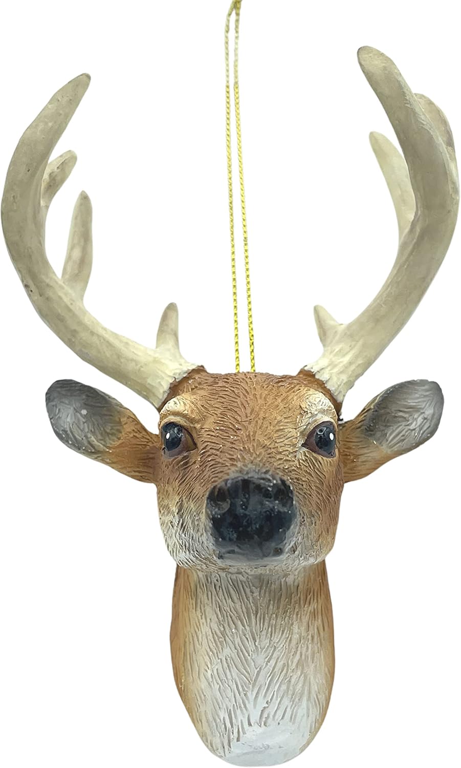 Deer Bust Head Hunters Antler Rack 8 Point Buck Hunting Christmas Tree Ornament