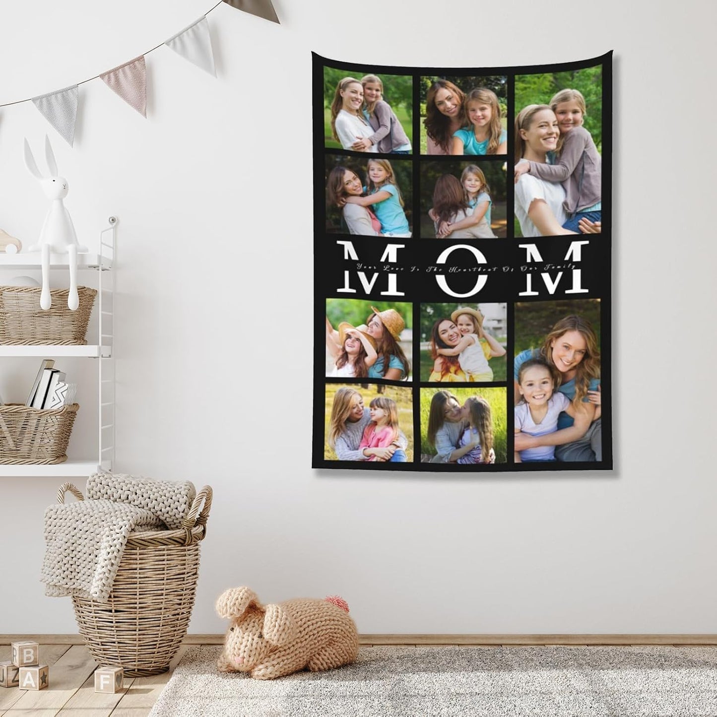 Custom Tapestry For Wall Bedroom Custom Backdrop Personalized Image Text Photo Customized Funny Tapestry Banners And Signs Mother's Day Vertical Tapestrys