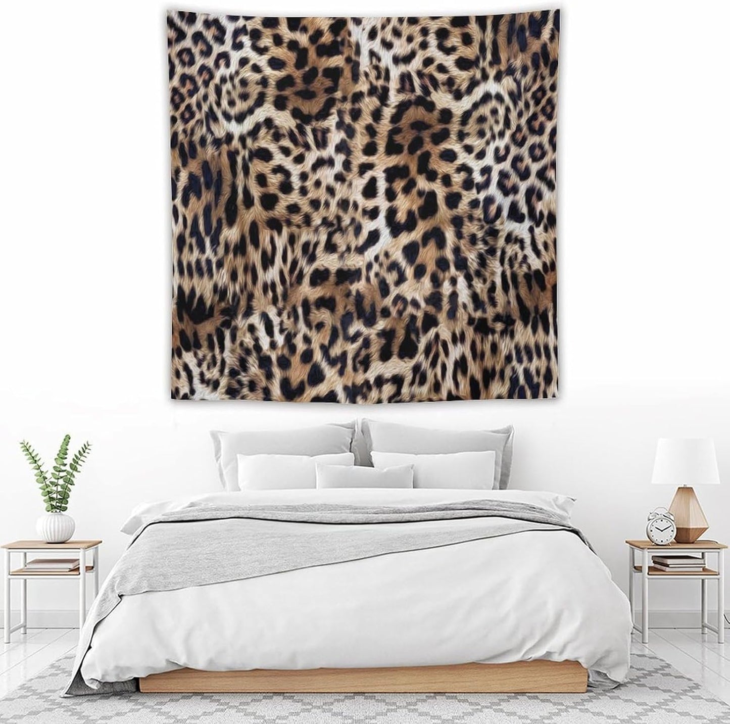 HZOHNAGO Leopard Print Tapestry Nature Wildlife Vintage Cheetah Fur Spot Animal Skin Wild Animals Spots Printed Wall Tapestry Painting Wall Hanging for Bedroom Living Room Dorm 60" W x 60" H