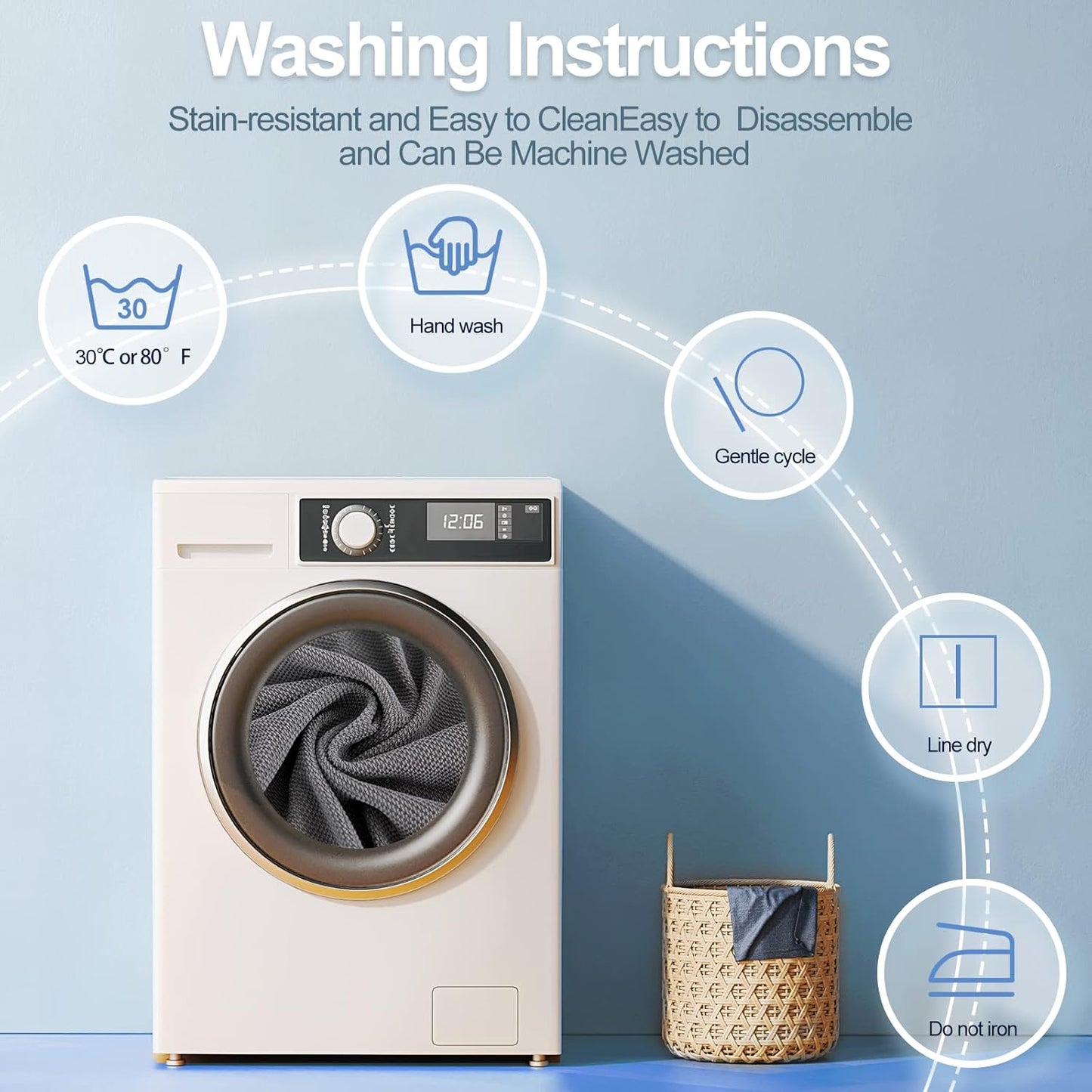 Chenille Sofa Armrest Covers, Soft Stretch Non-Slip Couch Arm Covers for Sofa, Chair or L Shaped Sectional, Furniture Protector (2 Pieces, Dark Grey)