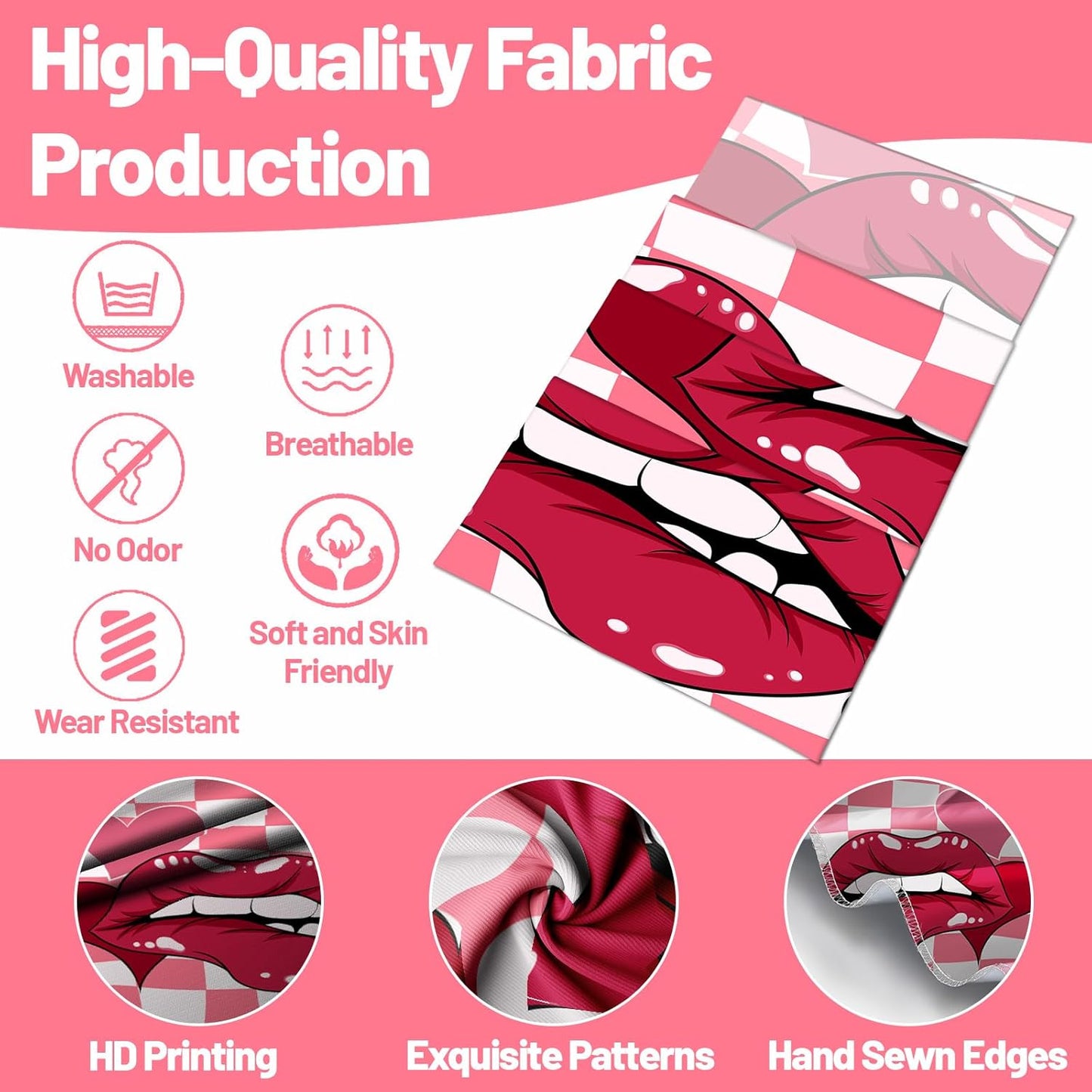 dueeia Sexy Red Lip Tapestry Wall Hanging Y2k Preppy Pink Retro Coquette Women Tapestries for Girls Bedroom Living Room Dorm Wall Decor (59.1"x39.4")