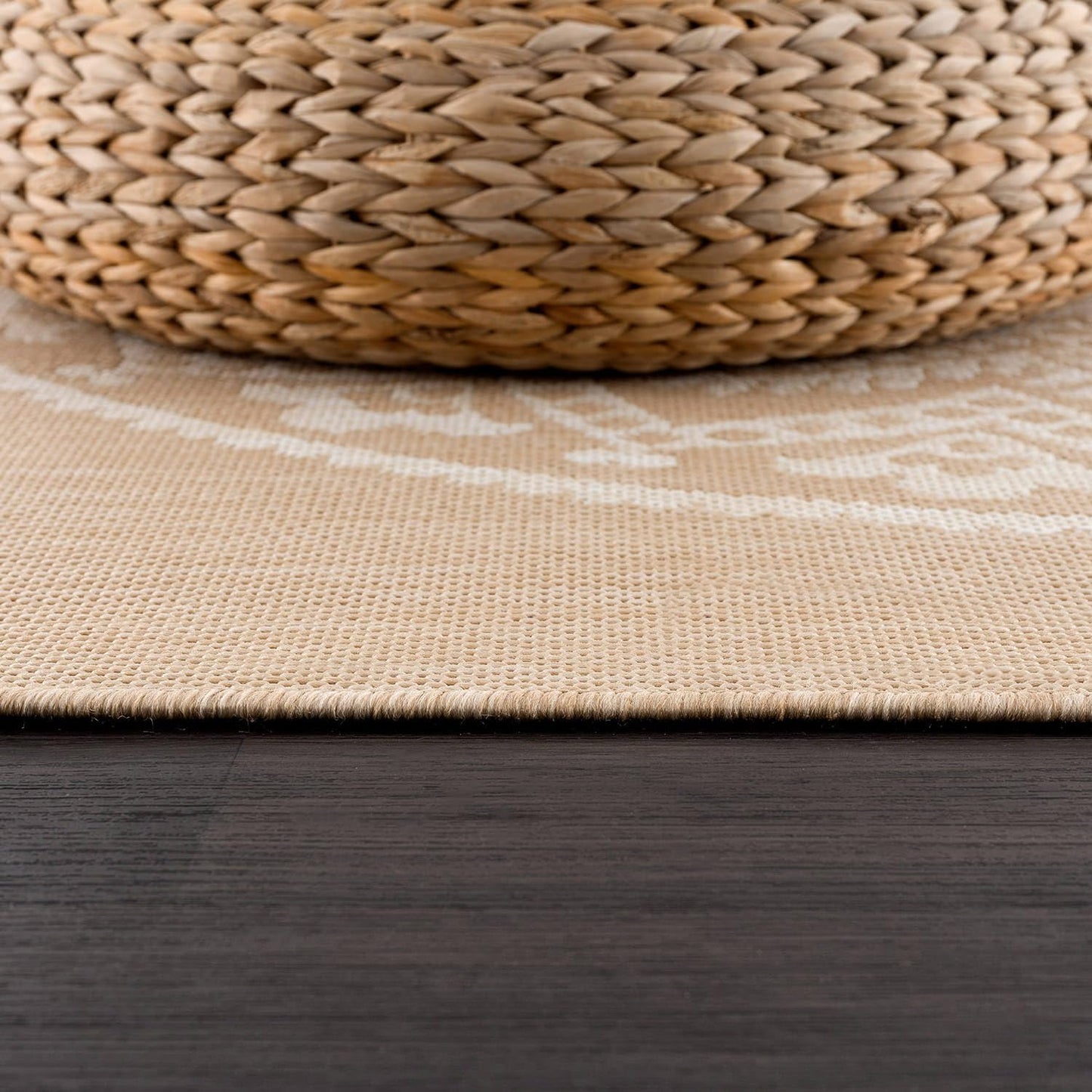 CAMILSON Outdoor Rug 9x12 Modern Area Rugs for Large Indoor and Outdoor Patios and Porches - Waterproof Washable Non-Shedding Easy-to-Clean Outside Carpet (9 x 12, Medallion - Beige/White)