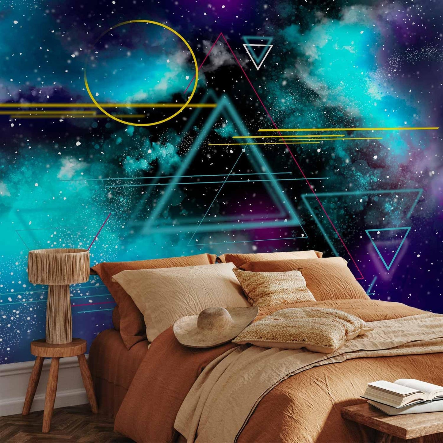 artgeist Premium Wall Mural Galaxy 177x124 in - Non-Woven Wallpaper Fleece Wall Decor Photo Print Picture Image Design Home Mural Cosmos Galaxy Cosmonaut Astronaut a-A-10328-a-a