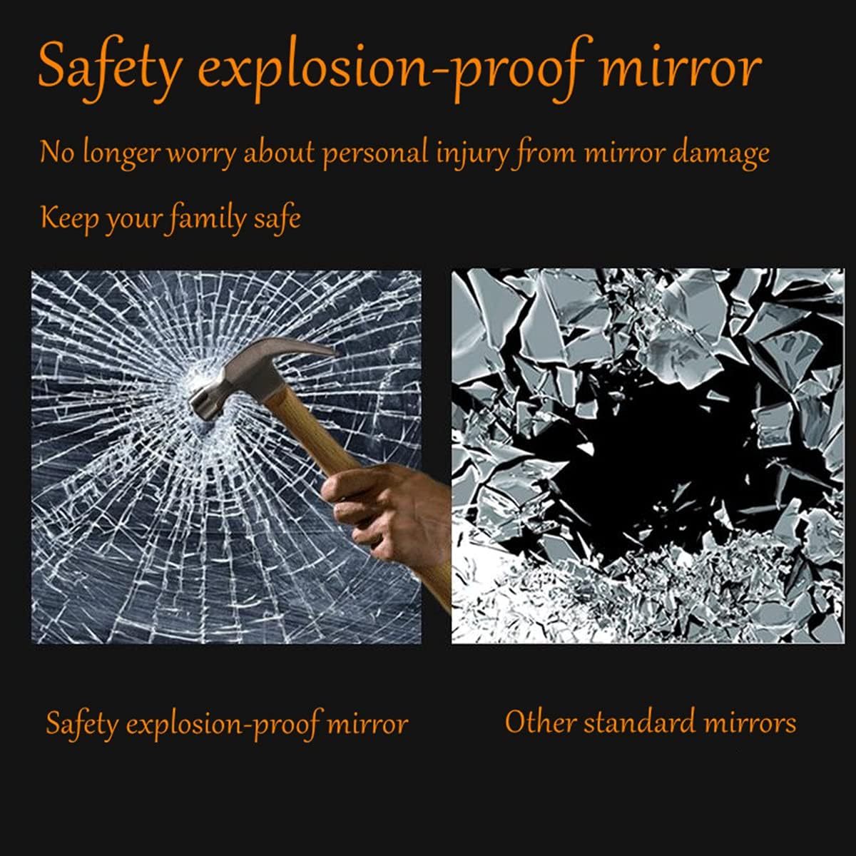 Single Beveled Edge Circle Mirror Frameless Wall Mount Bathroom Vanity Mirror, 20”