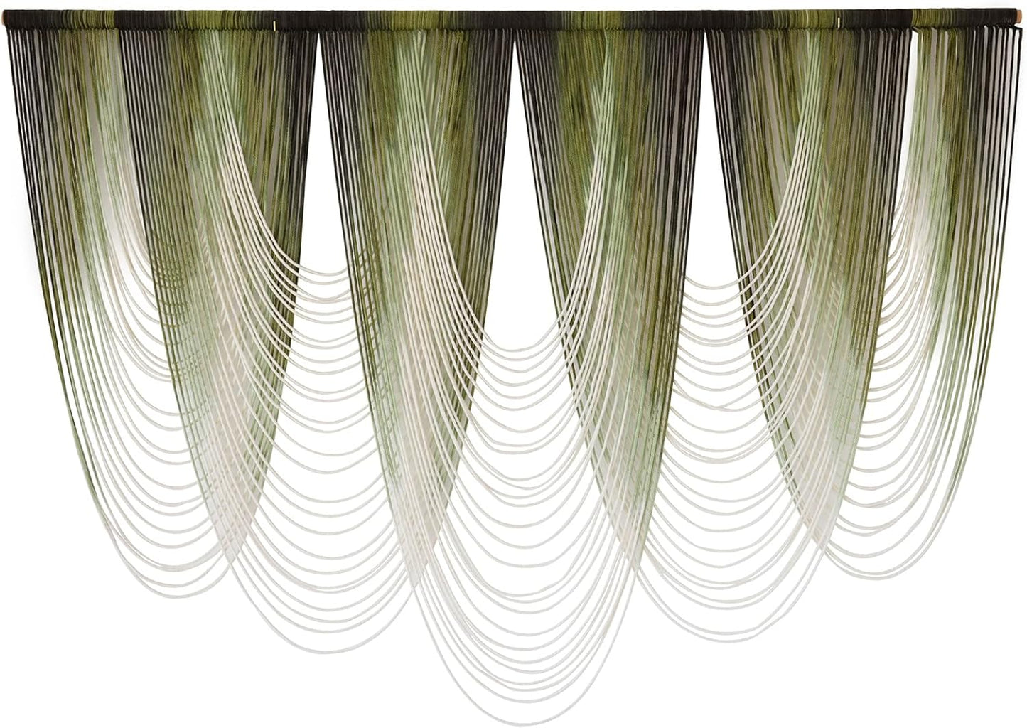 Macrame Wall Hanging Dip-Dyed Large Macrame Wall Decor Yarn Tapestry 57" W x 41" L For Headboard Bedroom Living Room Boho Fiber Home Art