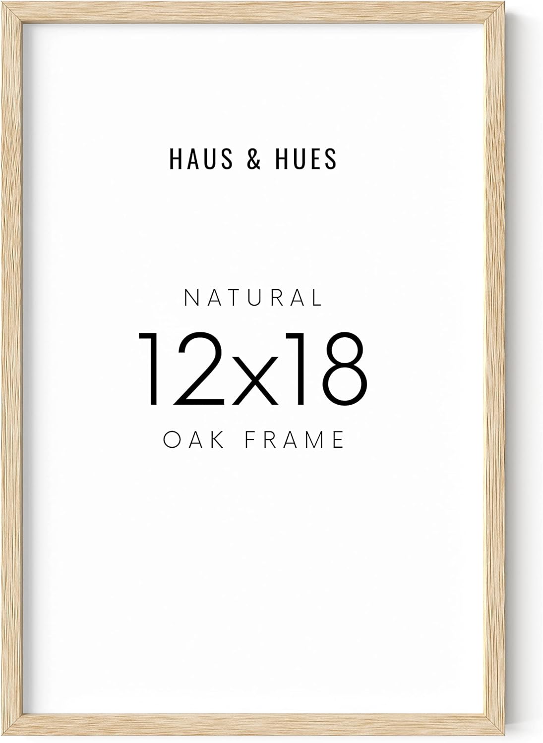 HAUS AND HUES 12 by 18 Picture Frame Set of 1-12 x 18 Poster Frame, 18x12 Light Wood Frame, 12x18 Frame, 12 x 18 Frame Natural Wood, 12 x 18 Picture Frame Wooden (Beige Frame)