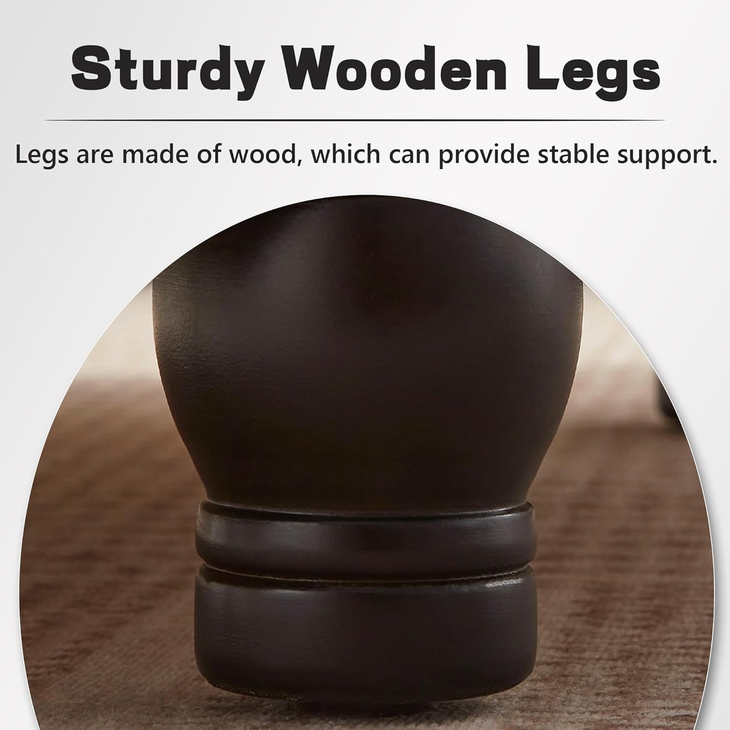 30-Inch Round Storage Ottoman, Modern Ottoman Coffee Table with Removable Top for Living Room, Bedroom, Office (Black)