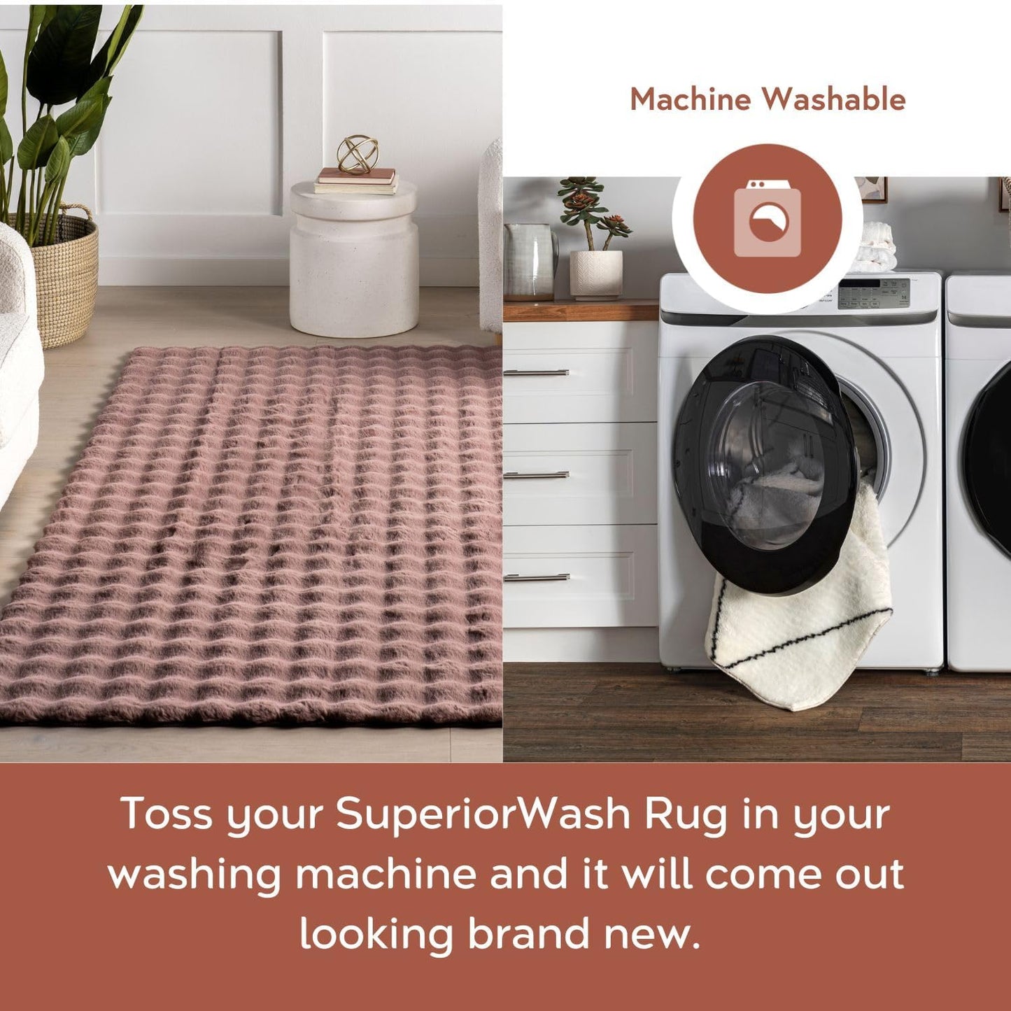 nuLOOM Jeni Checkered 2'6" x 8' Machine Washable Runner Rug for Living Room Bedroom Dining Room Entryway Hallway Kitchen, Burgundy