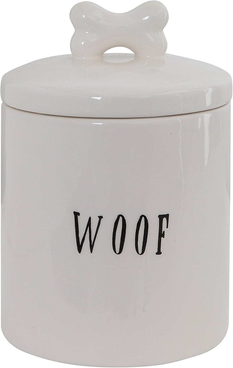 Creative Co-Op Woof Jar with Bone Handle on Lid (Pack of 4)