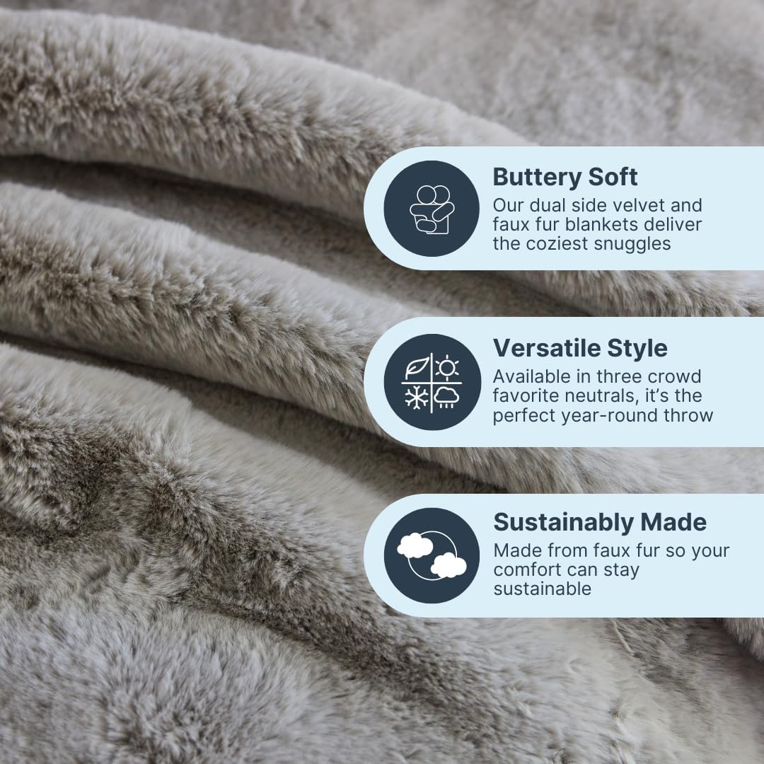 Nuzzie SnuggleLuxe Blanket - Earl Grey (50"x60")