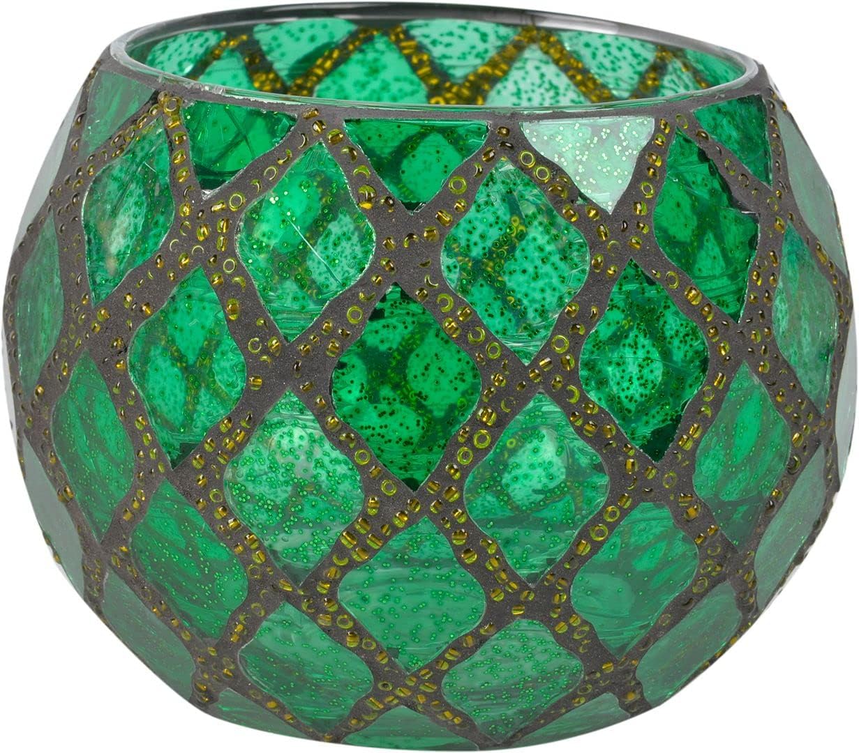 Votive Candle Holder Tea Lights - Glass Candle Holders, Mosaic Tealight Candle Holder, Candle Jar Cup for Wedding Centerpiece Party Table Decorations, Valentines Day Decor