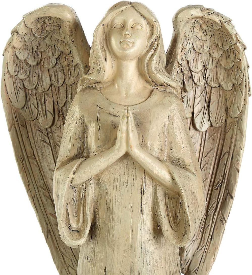 Topadorn Resin Statue Praying Angel Resin Figurines,Collectible Sculptures for Decorative,14" H
