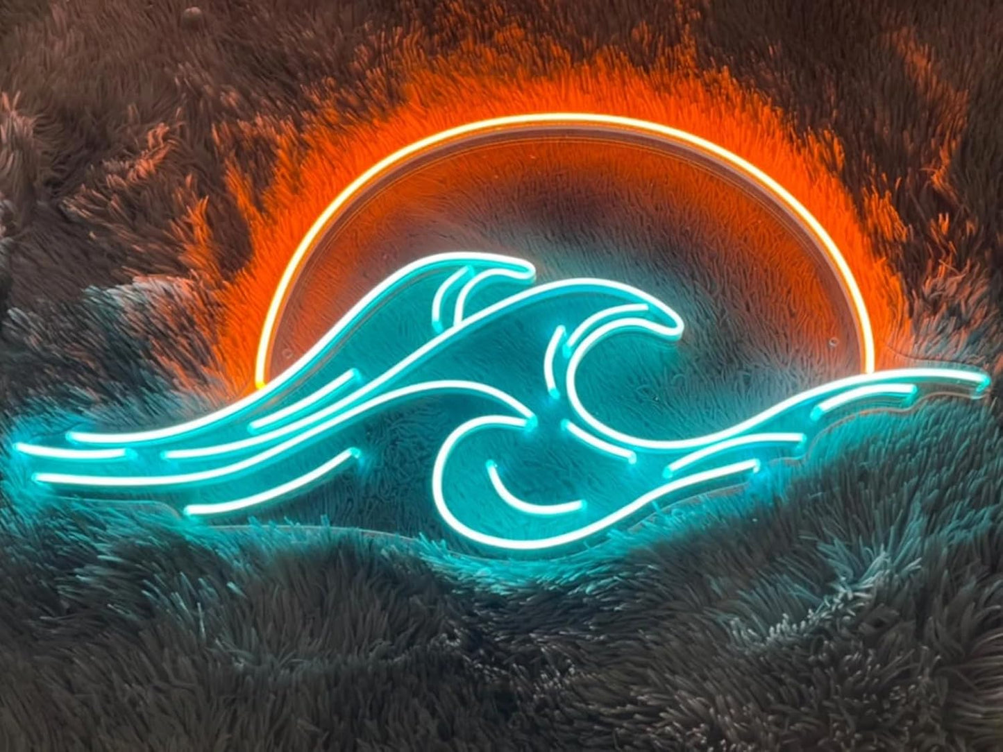 LED Decorative Lights USB Mountains Sunrise Sunset Led Neon Signs Home Decoration Wall Art Holiday Gift Brightness Adjustable 15.7''x15''