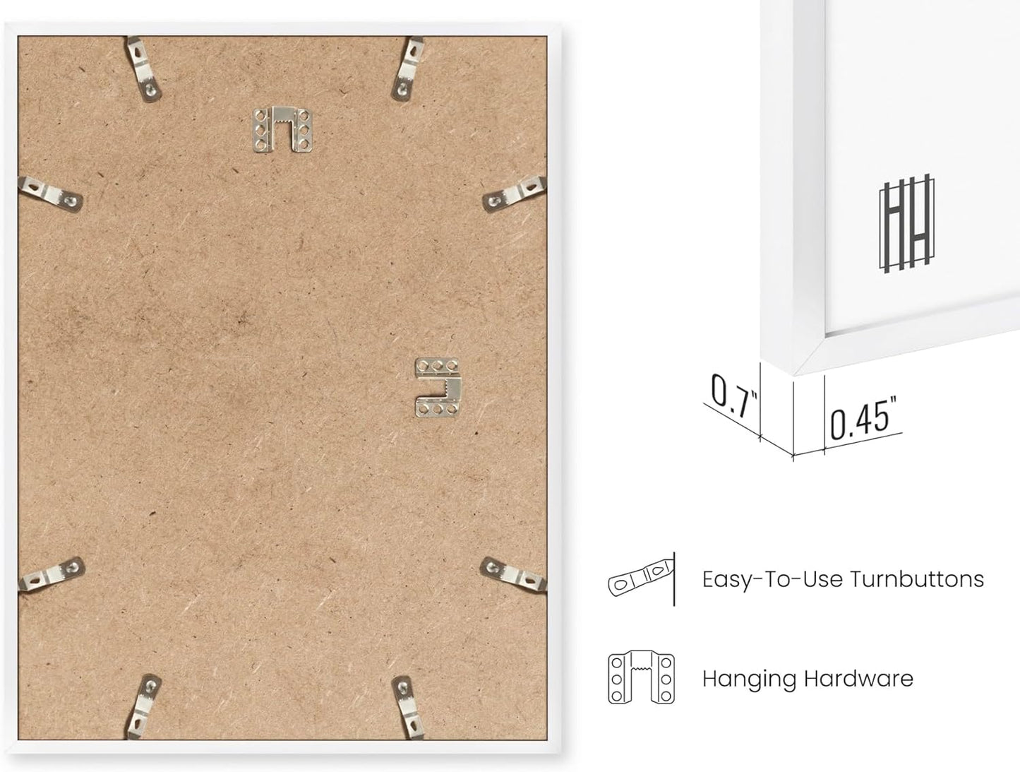 Haus and Hues 11x17 White Oak Wood Picture Frames Set of 15 - Premium Bulk Picture Frames 11x17 Bundle - Elegant Gallery Wall Frame Set for Posters, Art Display - Ideal for Wall Decor in Home & Office