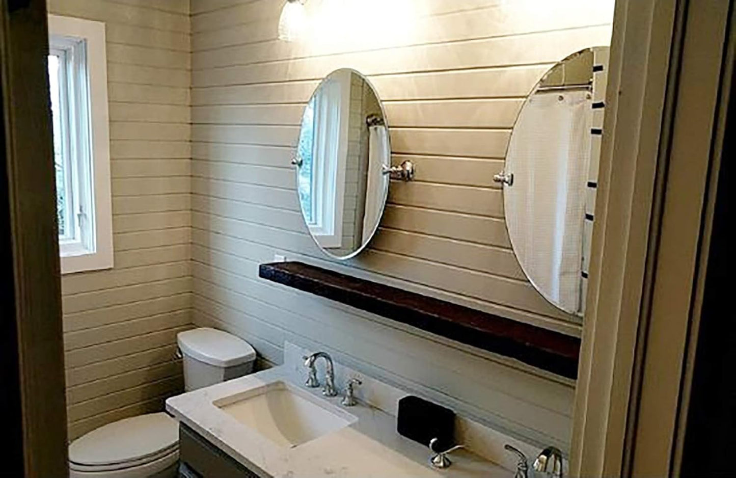 joelsantiques 54 Inch Wooden Floating Shelves for Wall - 54x6x2 in - Made of Natural Wood - Long Heavy Duty Rustic Wall Shelves for Bedroom - Perfect for Living Room, Kitchen - Mocha