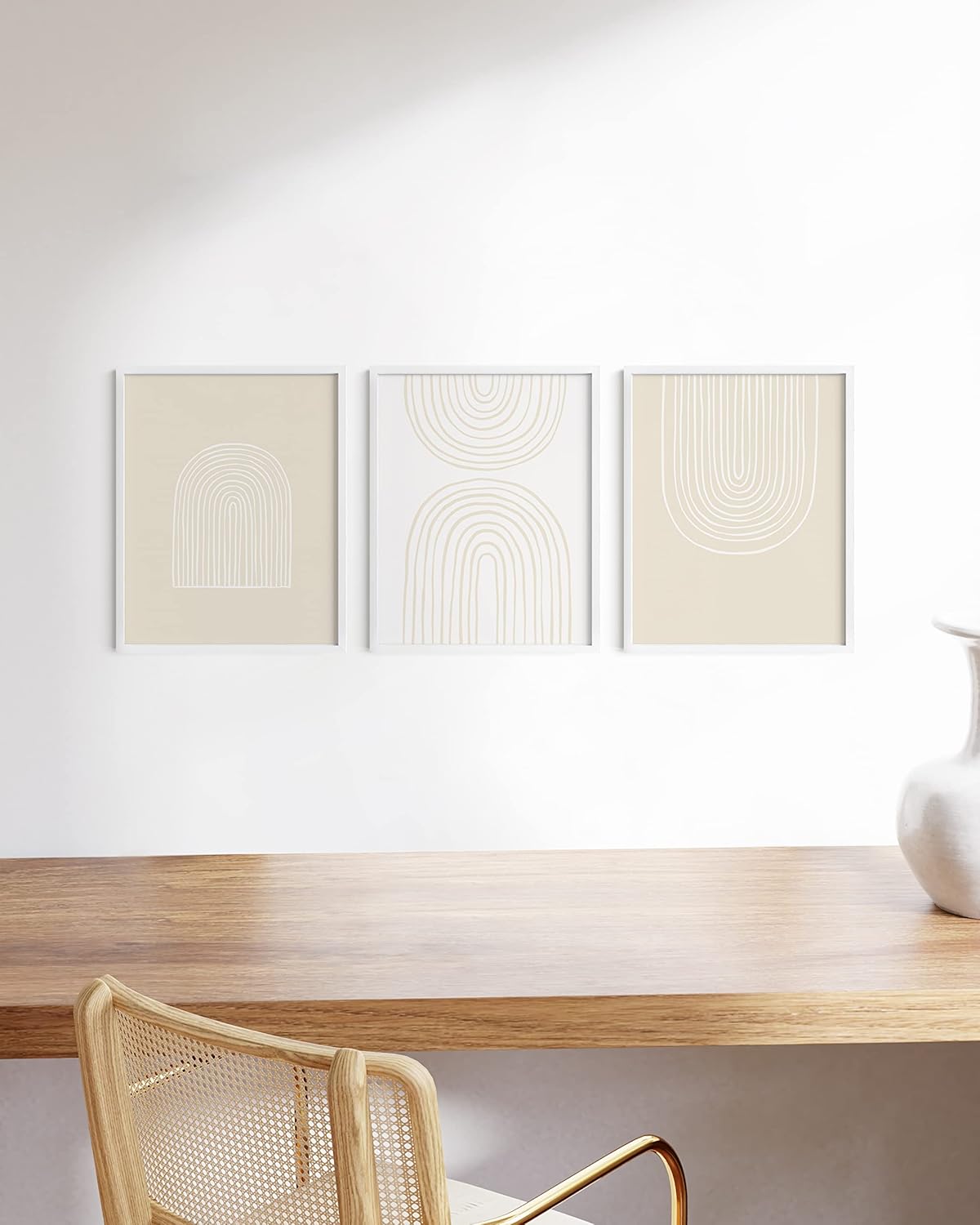 HAUS, HUES 11x14 Picture Frame Set of 3-White Frames, 11x14 White Frames, 14x11 White Frames, Picture Frame To Display 11x14 Frames White Picture Frames White Frames 11x14in(White Aluminum Frames)