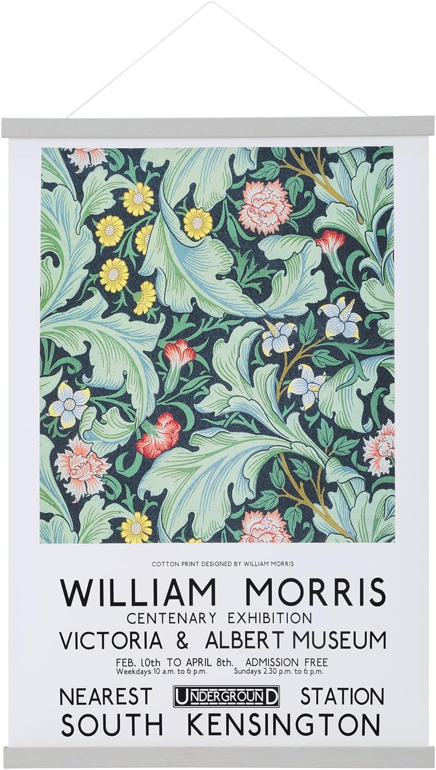 FALAMON Magnetic Poster Hanger Frame, 22x34 22x28 22x14 Solid Wood Magnetic Frame for Posters, Prints, Photos, Pictures, Maps, Scrolls, and Canvas Artwork (Grey, 22")