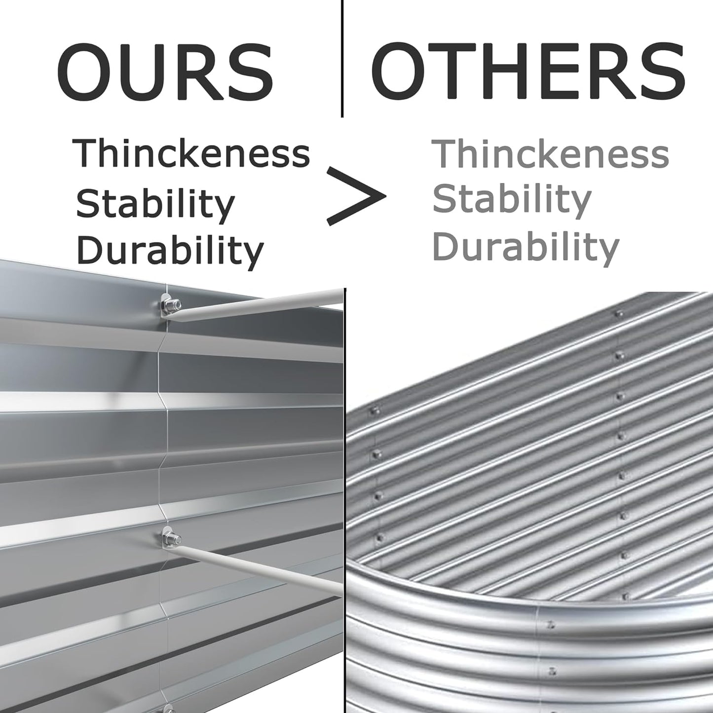 12x2x1.5ft Galvanized Raised Garden Bed,Outdoor Planter Box Metal Patio Kit Planting Bed for Vegetables Flowers Herb,Silver