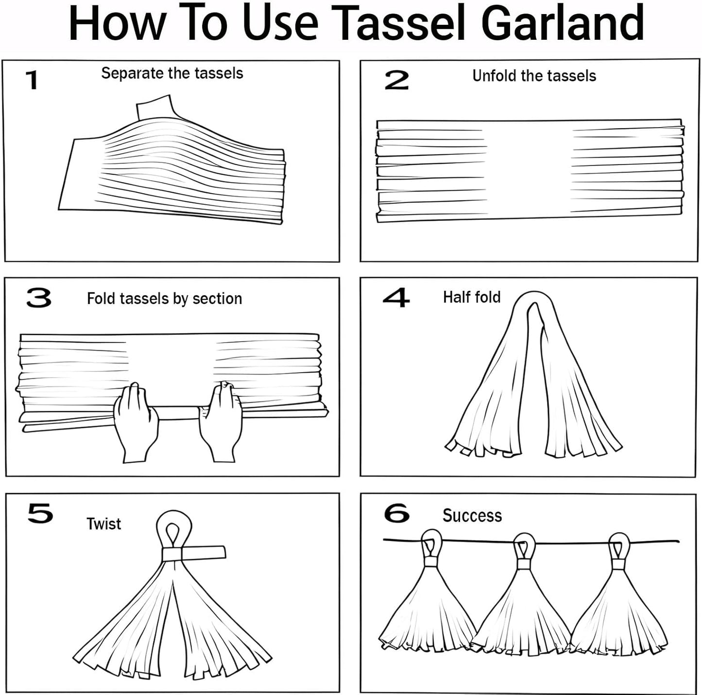 Red Black White Gold Paper Tassel, 20 Pack, Party Decorations for Birthday, Baby Shower, Sprot Game,Graduation