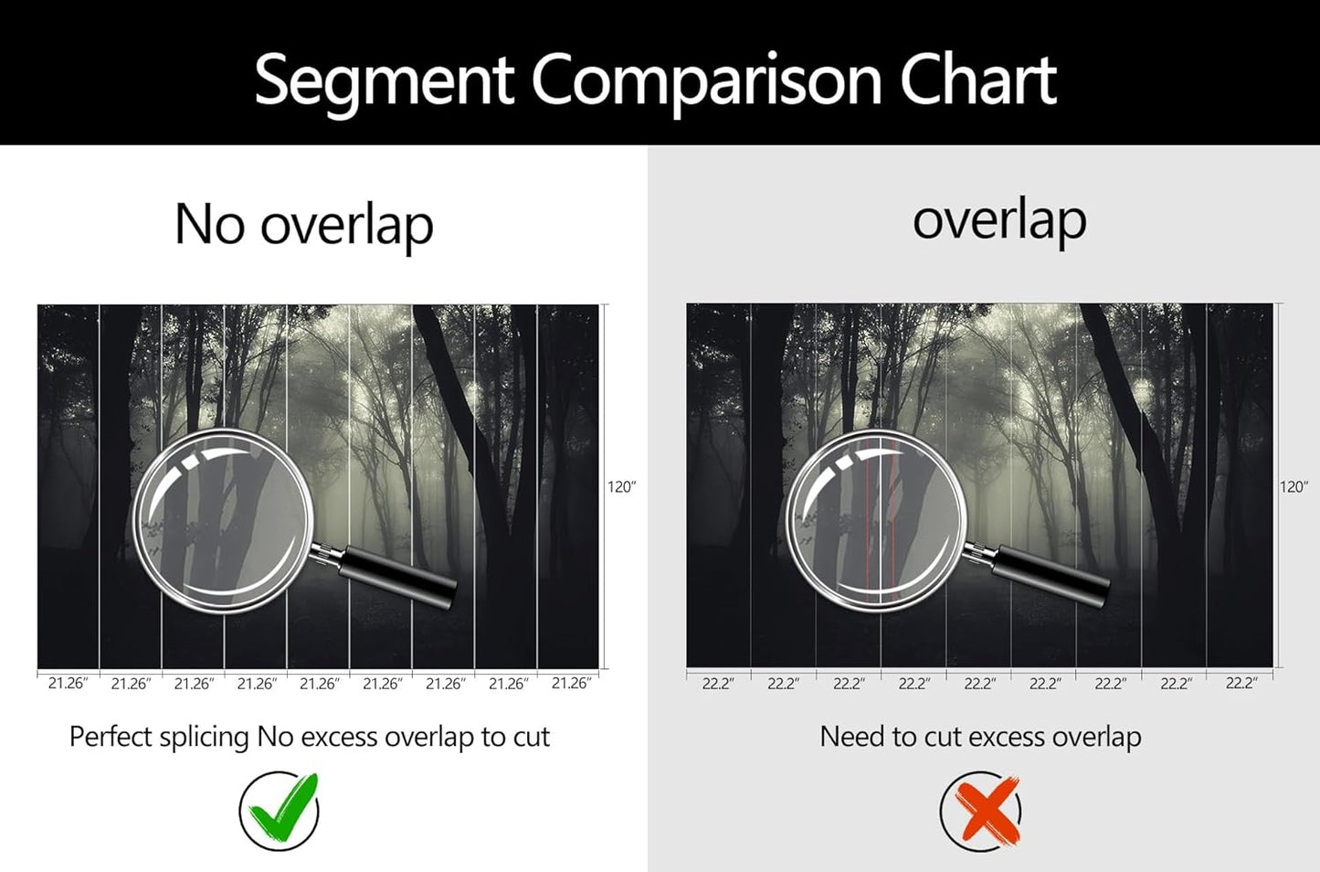 Foggy Black Forest Wallpaper Bedroom Dark Woodland Trees Wall Mural Living Room (Not Peel and Stick)