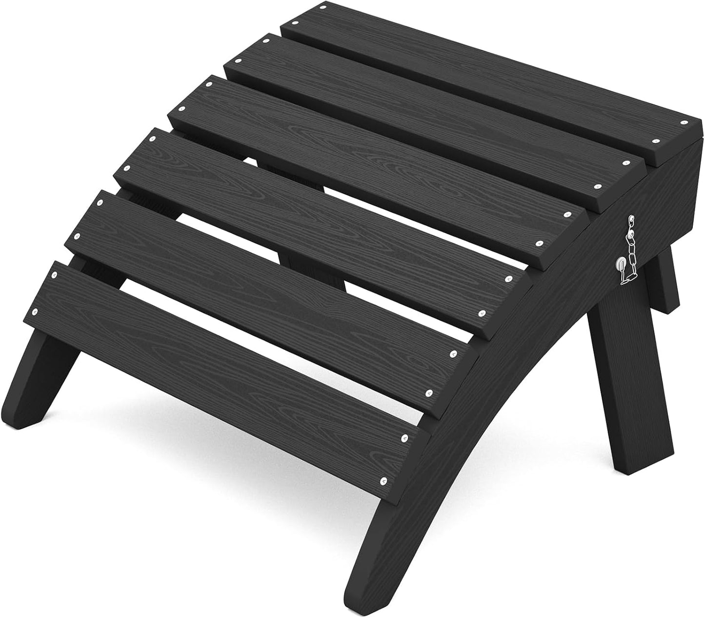 KINGYES Folding Adirondack Ottoman for Adirondack Chair, Black
