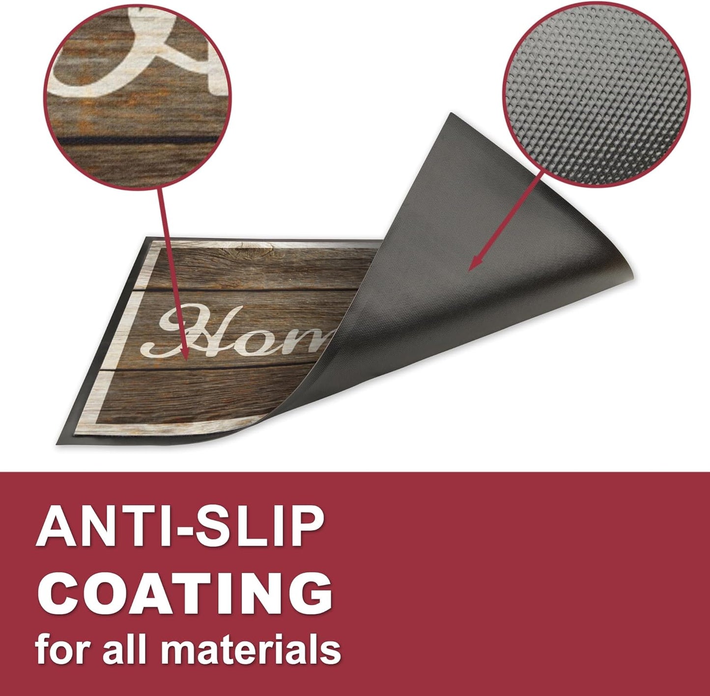 Floor Mat - for Indoor and Outdoor Use - Doormat - Non-Slip - Front Door Shoe Scraper - Size: 17x29