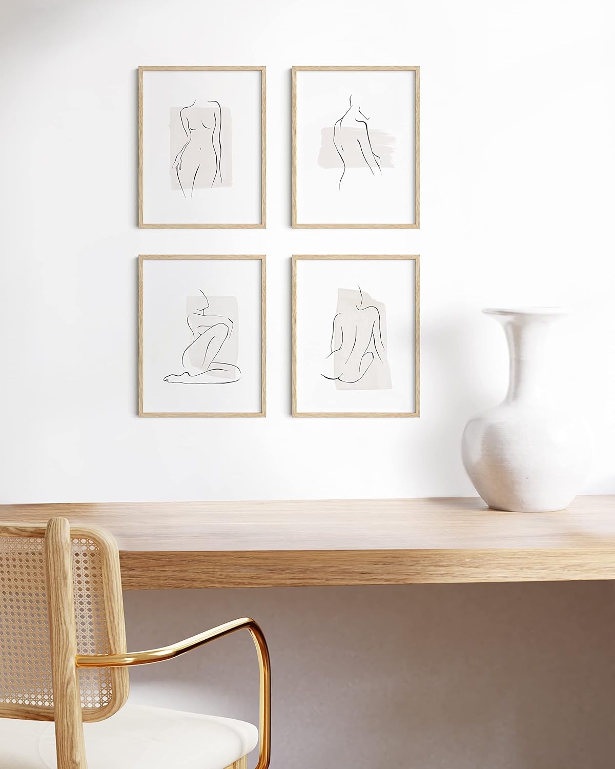 Haus and Hues 8.5x11 Natural Oak Wood Picture Frames Set of 15 - Premium Bulk Picture Frames 8.5x11 Bundle - Elegant Gallery Wall Frame Set for Posters, Art Display - Ideal for Wall Decor in Home &