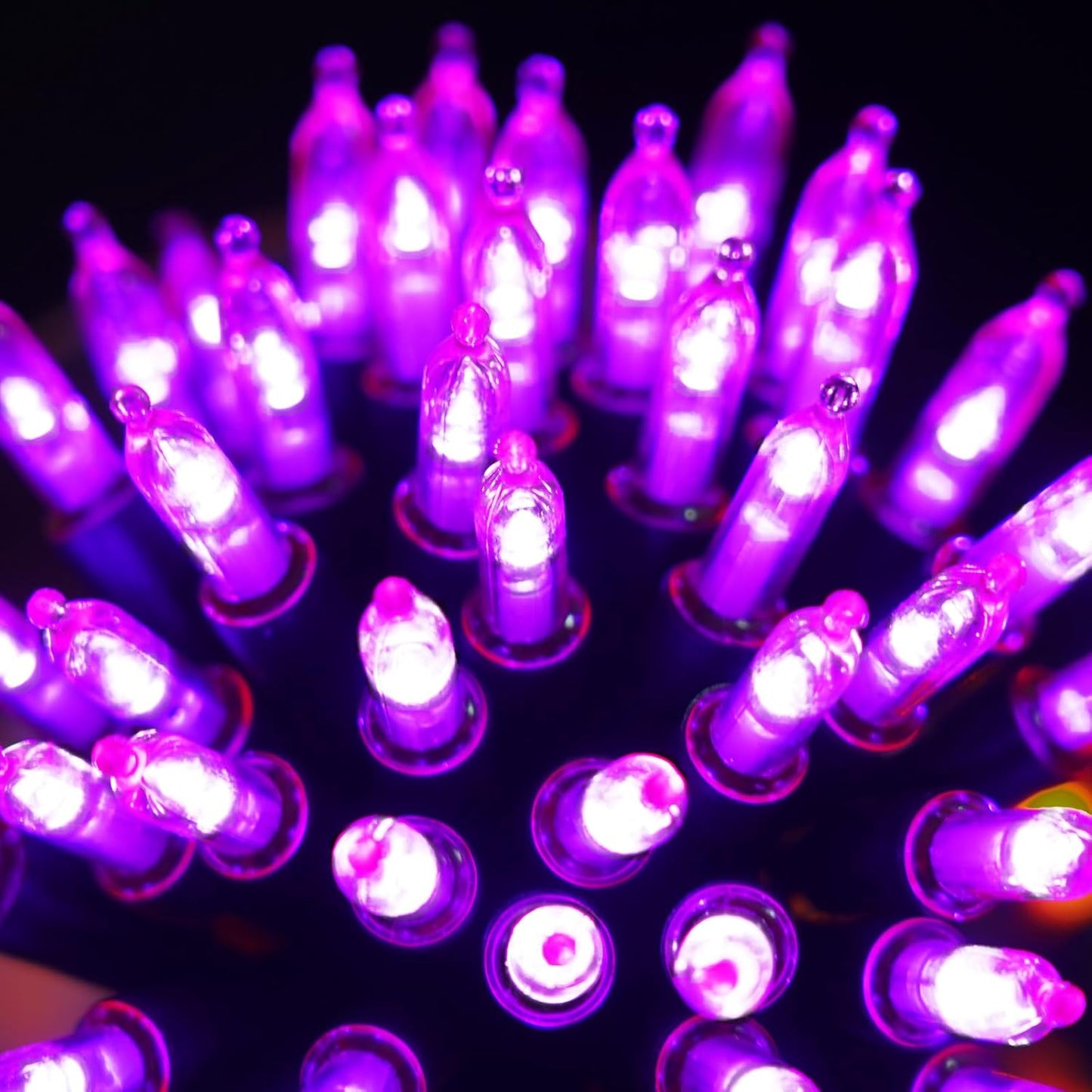 Halloween Purple Lights Decorations, 2 Pack 17FT 100 LED Mini Fairy Lights Battery Operated with 8 Modes Timer Waterproof for Indoor Outdoor Use, Patio Tree Holiday Party Halloween Decor