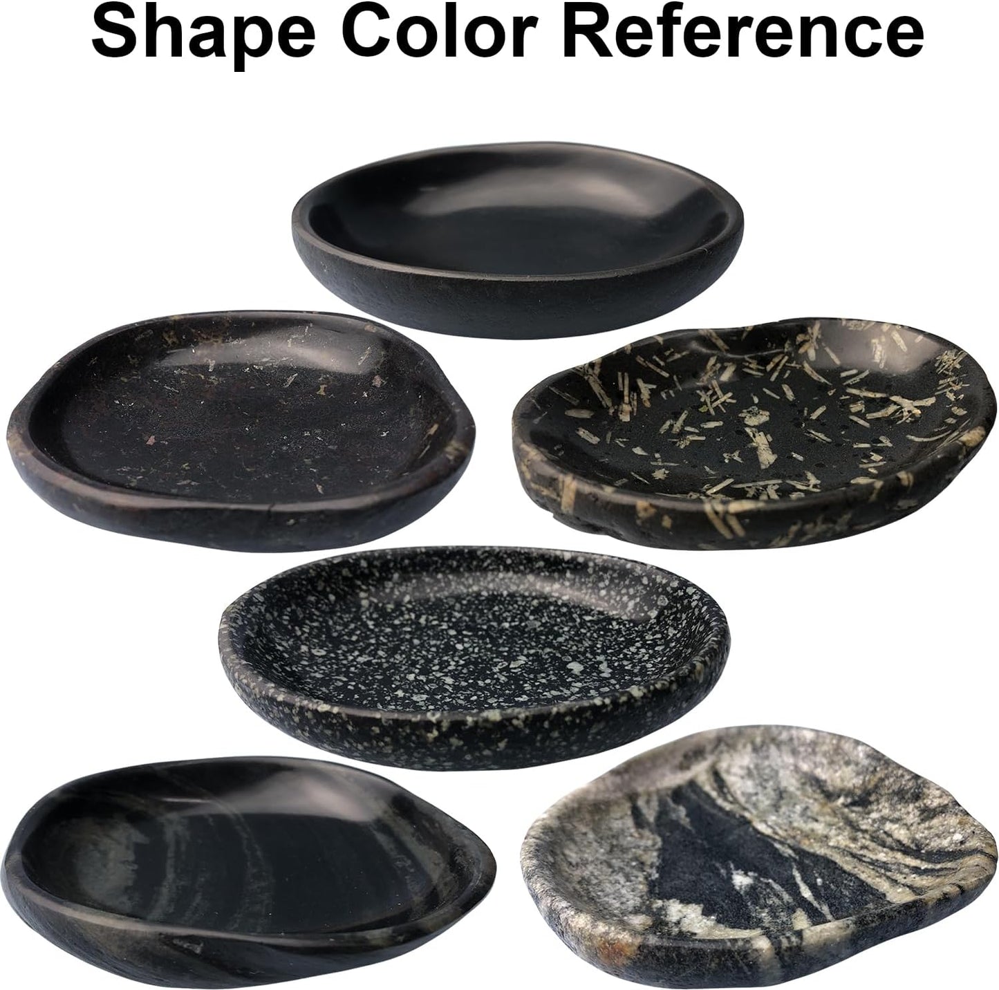 Handmade Decorative Bowl - Natural River Stone Pebble Artisan Crafted Serving Dish | 4-6 Inch Unique Decorative Tray for Home Centerpiece, Jewelry Holder (black)