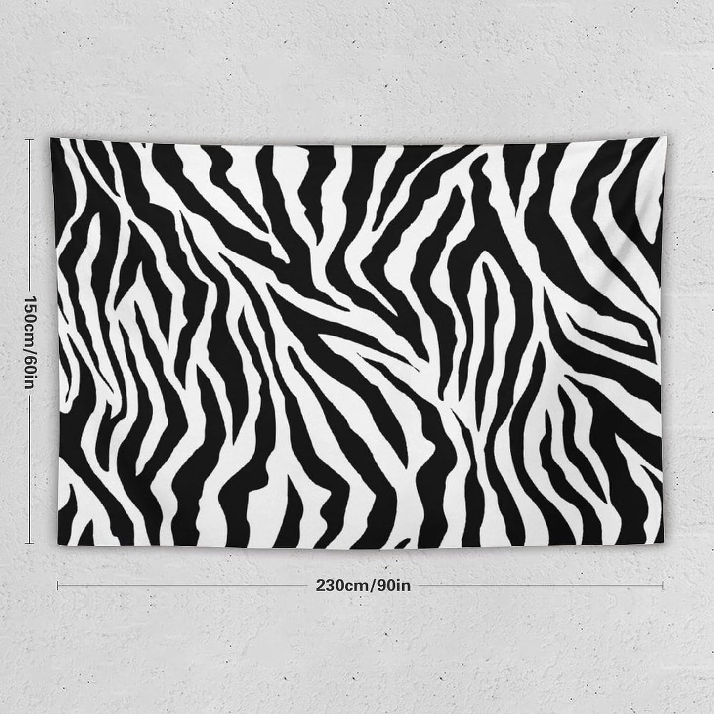 HZOHNAGO Zebra Print Tapestry Nature Wild Animals Black and White Stripe Printed Wall Tapestry Painting Wall Hanging for Bedroom Living Room Dorm 90" W x 60" H