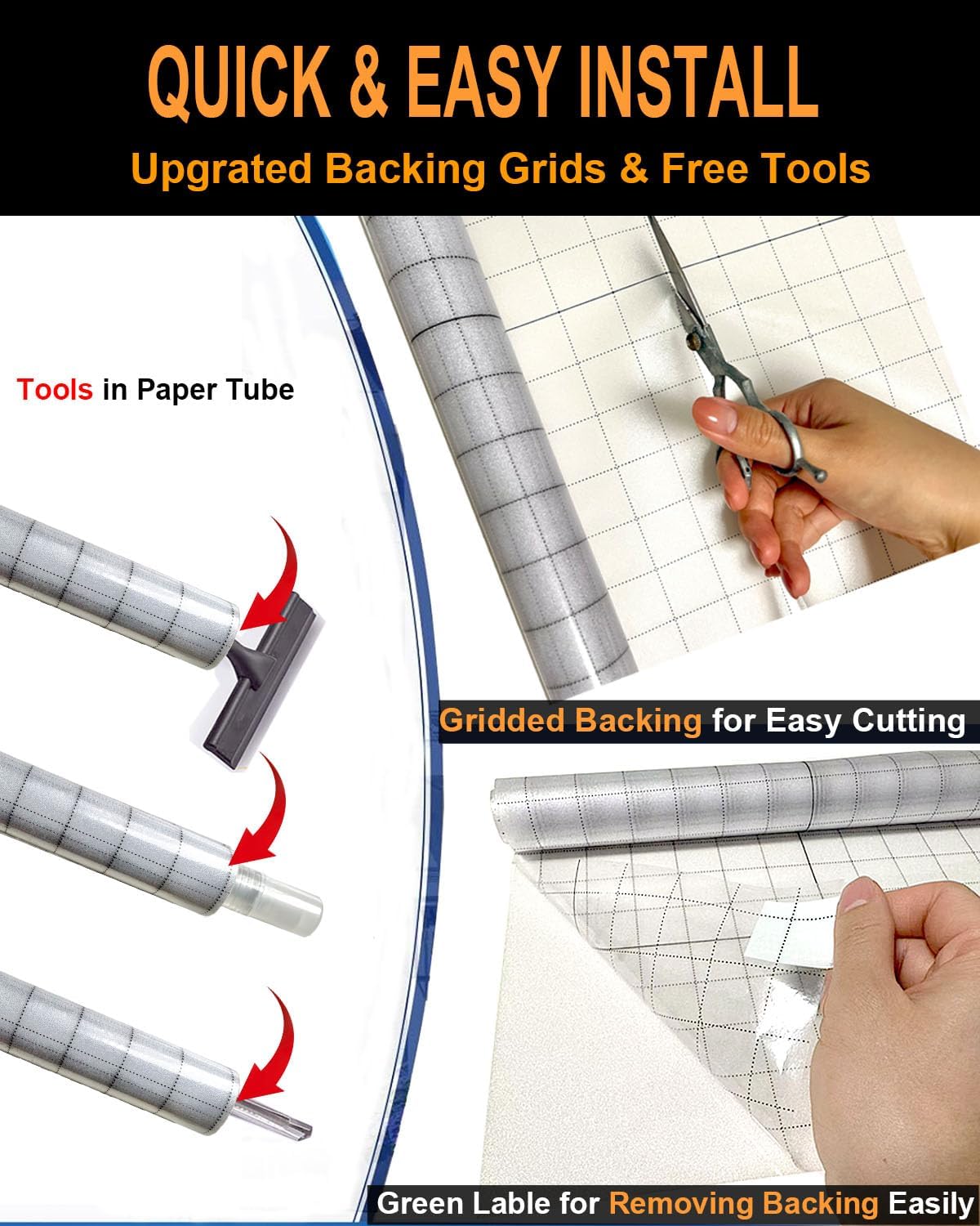Frosted Glass Window Privacy Film Decorative with Tools, 2 Way Frosting Privacy Film for Home, Static Cling Tint for Home Anti-UV, Covering Clings 35.4" by 78.74"